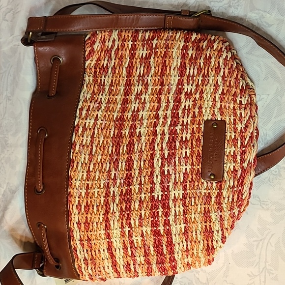 Lucky Brand Kenya Straw Bucket Bag NWT - Picture 7 of 9